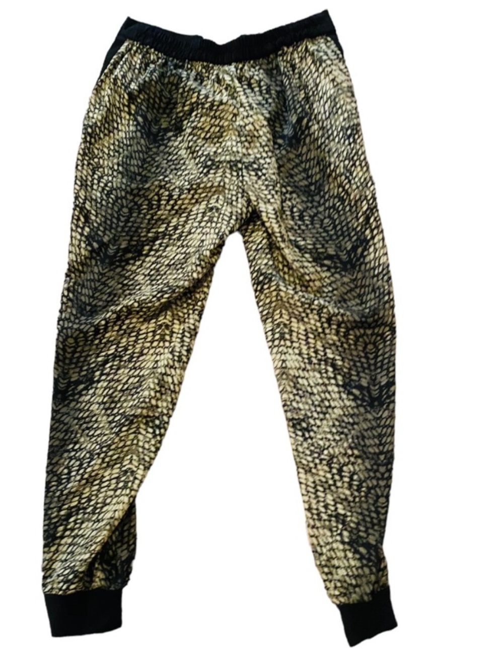 Trouve Snakeskin Print Tuxedo Stripe Jogger Pant